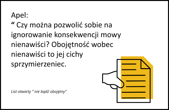 List otwarty ” nie bądź obojętny”