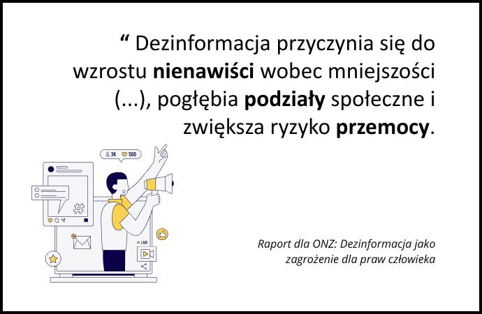 Raport dla ONZ: Dezinformacja jako zagrożenie dla praw człowieka